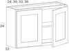 W3024-Wall 3024 - White Shaker - Assembled - Daves Same Day Cabinets