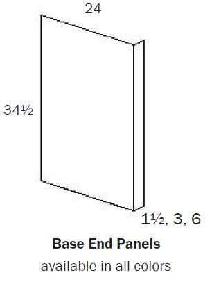 BEP3-White - Base End Panel - 3" Face - Daves Same Day Cabinets