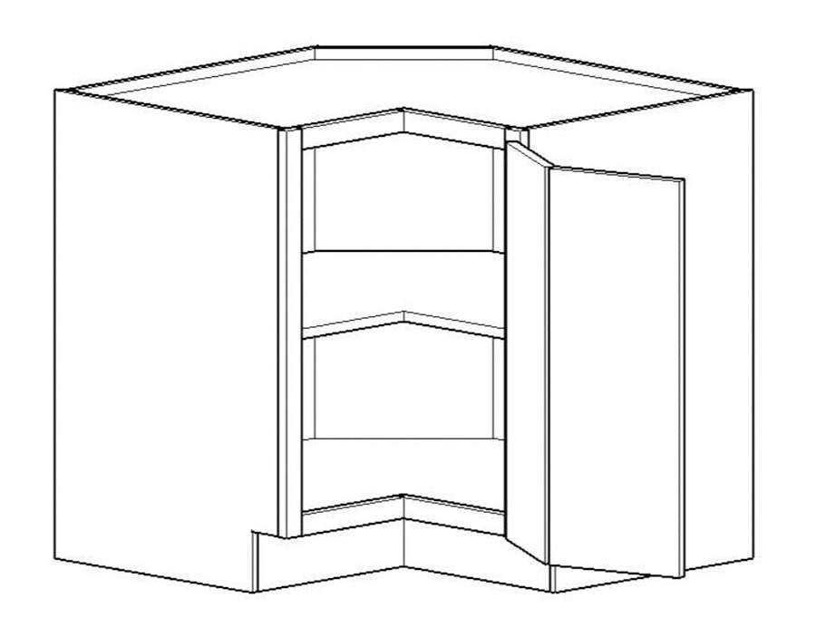 BER36L - Base Easy Reach 36 Left - White Shaker - Assembled - Daves Same Day Cabinets