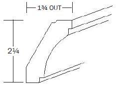 CR2-White - CR2 - Crown - 2-1/4"T x 8' L - Daves Same Day Cabinets