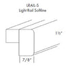 LRAIL-S - White - Softline Light Rail - 7/8"x 1-1/2" - Daves Same Day Cabinets