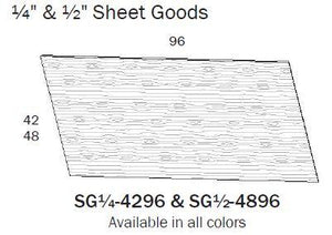 SG1/4-4296-White - Sheet Good -1/4" x 42" x 96" (1 PC Per Pack) - Daves Same Day Cabinets
