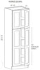 TP3093-Tall Pantry 3093 (Double Door)- White Shaker - Assembled - Daves Same Day Cabinets