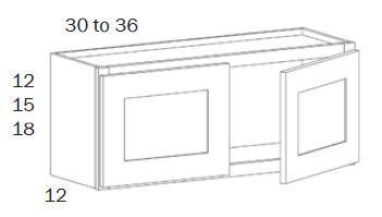 W3015-Wall 3015 - White Shaker - Assembled - Daves Same Day Cabinets