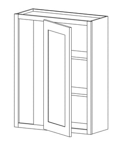 WB2739BL-Wall Blind 2739 Blind Left - White Shaker - Assembled - Daves Same Day Cabinets