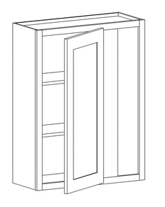 WB2739BR-Wall Blind 2739 Blind Right - White Shaker - Assembled - Daves Same Day Cabinets
