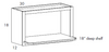 WM3018 - Wall Microwave Shelf - White - Assembled - Daves Same Day Cabinets